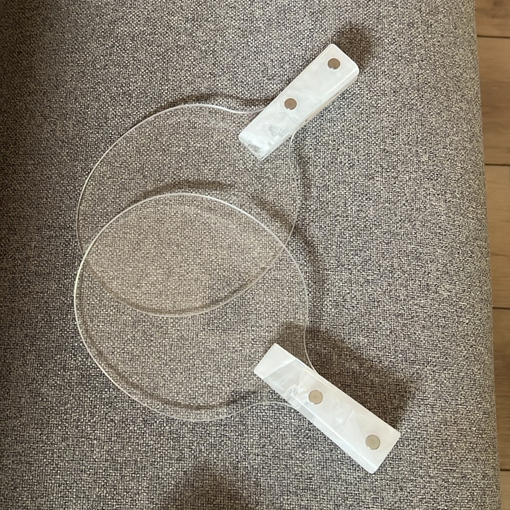 NIB CB2 Acrylic Swirl table tennis paddles